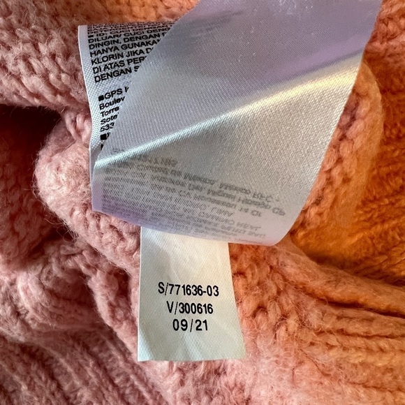 Old Navy Women Wool Blend Pink Sweater SZ 3X Crochet Sleeves - Picture 4 of 6